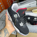 Jordan 4 Luxo Preto/Vermelho