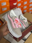 Vans Knu Plataforma x Cinza/Rosa